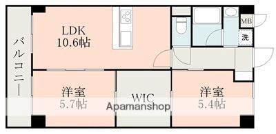 アメニティR(2LDK/3階)の間取り写真