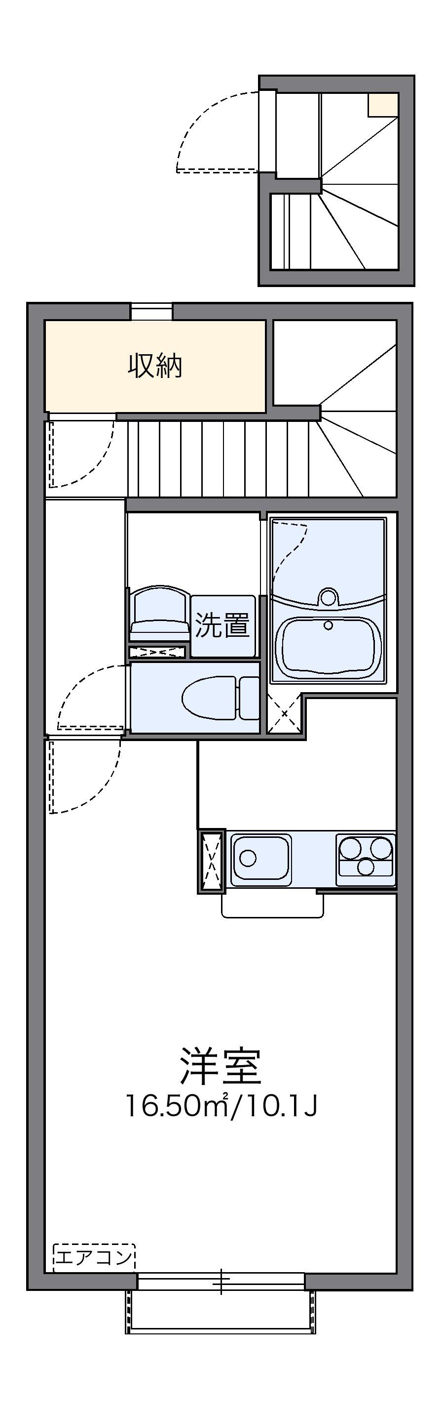 レオネクストT S西町(1K/2階)の間取り写真