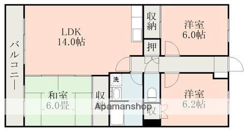 ブルック出水(3LDK/1階)の間取り写真