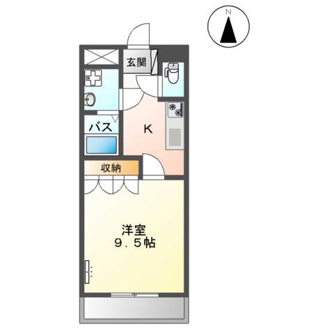 CHERVERGER(1K/2階)の間取り写真