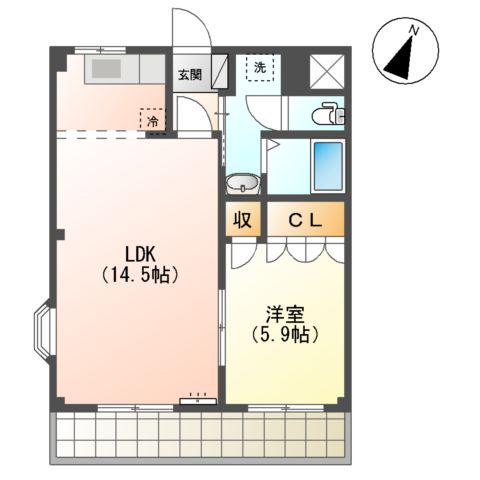 GRANDE・RIO(1LDK/2階)の間取り写真