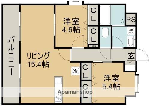 クレール・ドゥ・リュンヌ(2LDK/10階)の間取り写真