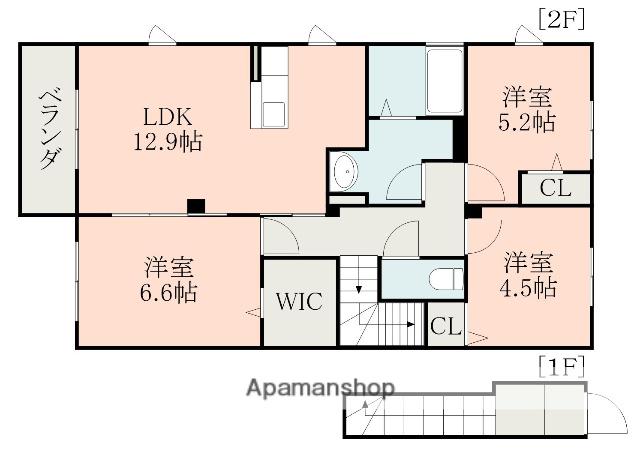 セキスイカメリア(3LDK/2階)の間取り写真