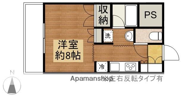 サルヴァトーレ黒髪(ワンルーム/5階)の間取り写真