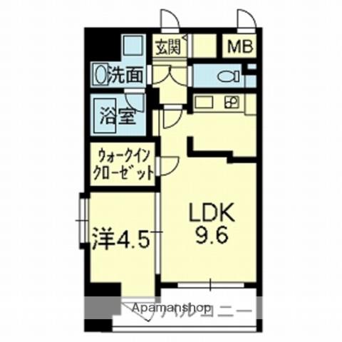 ライズ藤崎台(1LDK/8階)の間取り写真