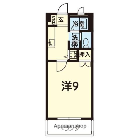 エクセレント池田(1K/4階)の間取り写真