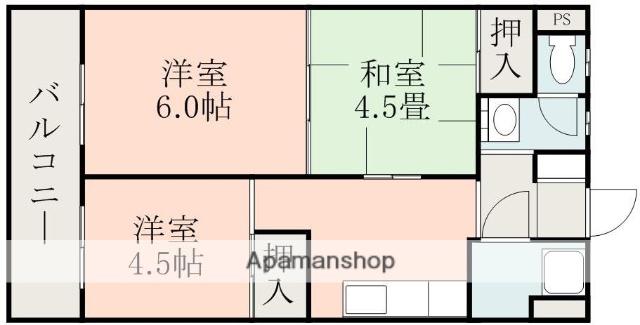 アメニティL(3DK/5階)の間取り写真