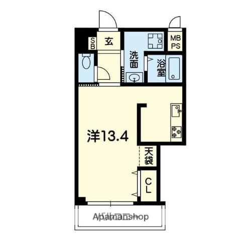 RJR水前寺(ワンルーム/5階)の間取り写真