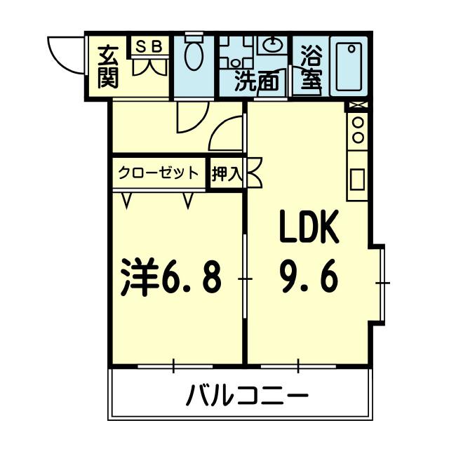 カーサ・リポサンテ(1LDK/1階)の間取り写真