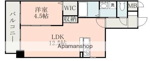ニューリバー萩原(1LDK/2階)の間取り写真