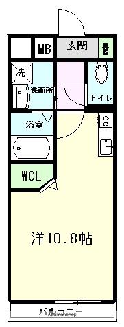 L・Aマンション菊陽(1K/2階)の間取り写真