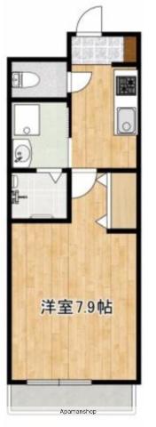 クロノス44熊大北(1K/2階)の間取り写真