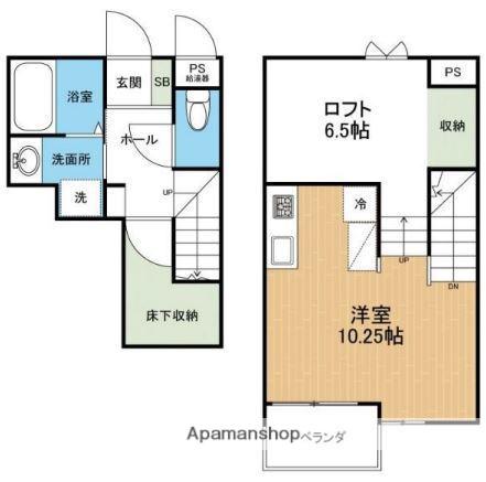 グランツ壺川(ワンルーム/2階)の間取り写真