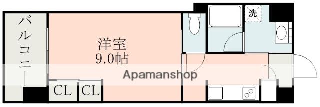 RJRプレシア熊本駅前(1K/14階)の間取り写真