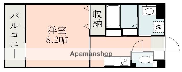 ホワイトステージ・熊本西(1K/2階)の間取り写真