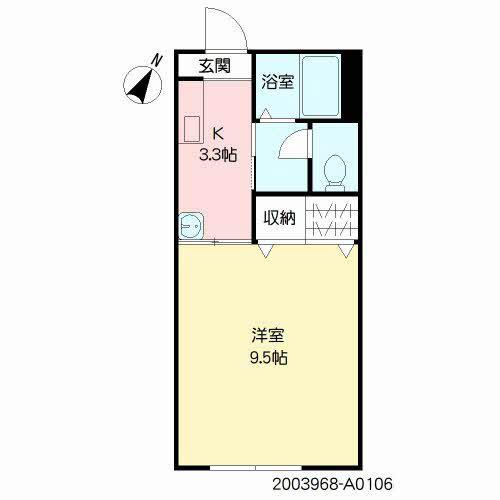 サンクレスト(1K/1階)の間取り写真