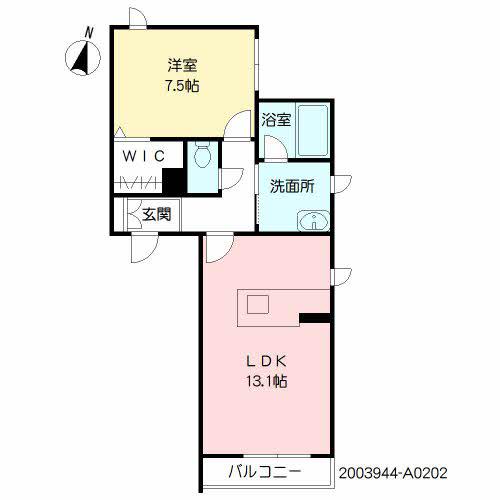 シャーメゾン桜木(1LDK/2階)の間取り写真