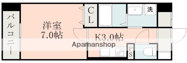 MKT-1(1K/6階)の間取り写真