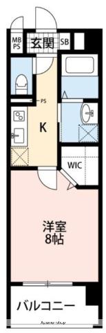 PRIME尾ノ上(1K/10階)の間取り写真