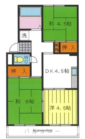 サンライフ長嶺(3K/1階)の間取り写真