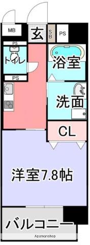 グレイスピア大津5(ワンルーム/9階)の間取り写真