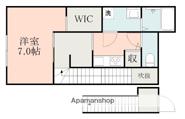 シャイン大津(1K/2階)の間取り写真
