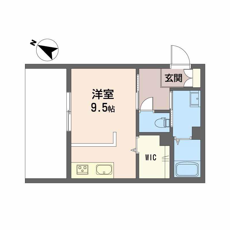 PARADISO本荘(ワンルーム/1階)の間取り写真