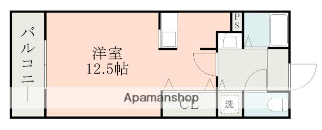 ウイングス7番館(ワンルーム/3階)の間取り写真