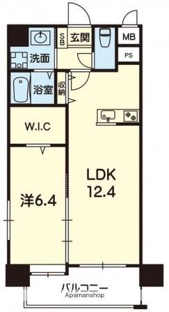 グランジュールⅠ(1LDK/5階)の間取り写真