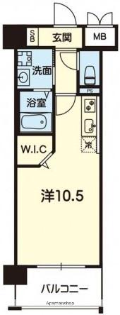 グランジュールⅠ(ワンルーム/4階)の間取り写真