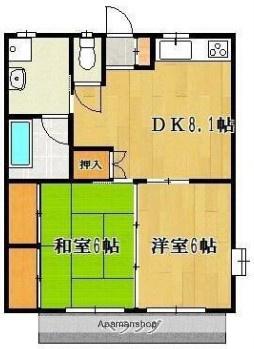 さんはいむ(2DK/1階)の間取り写真