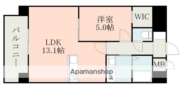 CHAINON大津(1LDK/4階)の間取り写真