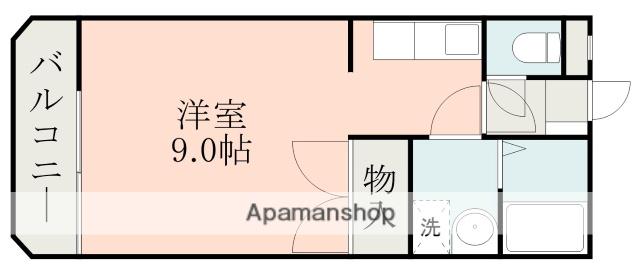 インサイド・ヴィレッジ・チカミ(ワンルーム/3階)の間取り写真