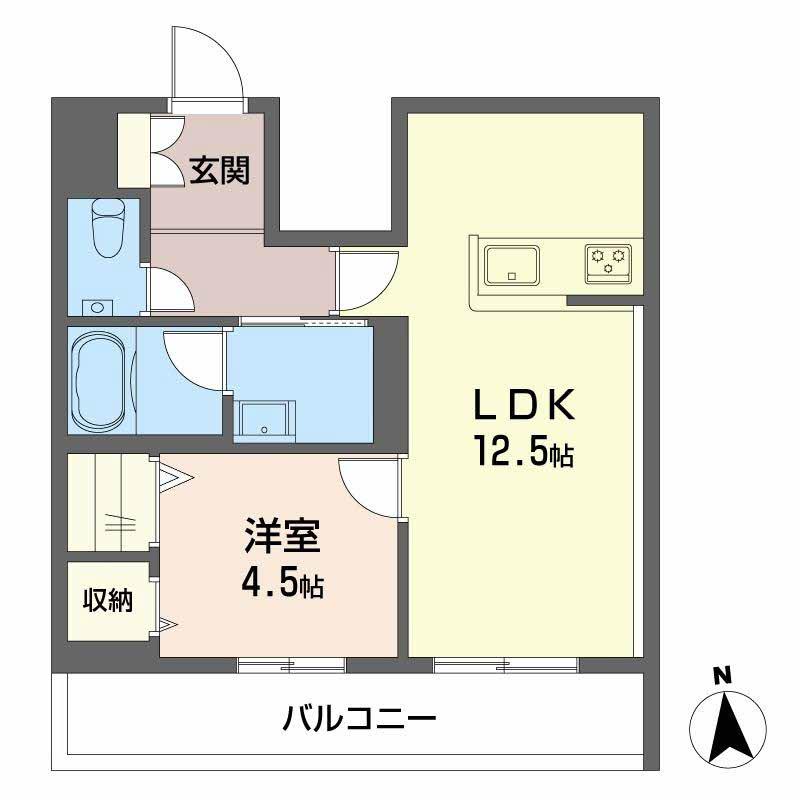K&MフォレストガーデンⅡ(1LDK/3階)の間取り写真