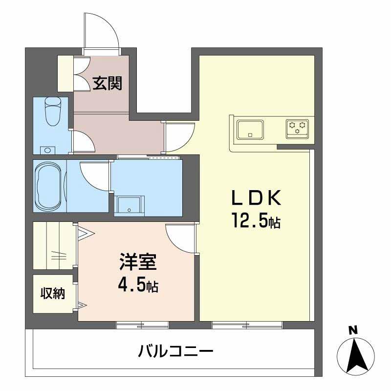 K&MフォレストガーデンⅡ(1LDK/2階)の間取り写真