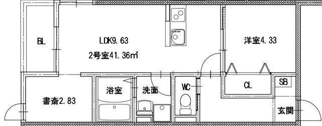 シャロム渡鹿(1LDK/1階)の間取り写真