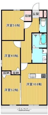 MAISON DE K Ⅰ(3LDK/2階)の間取り写真