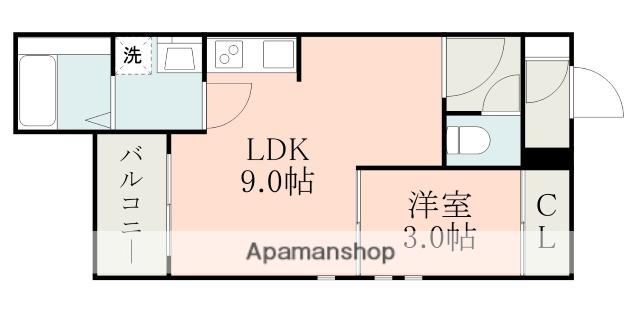 REGALEST熊本駅南(1LDK/2階)の間取り写真