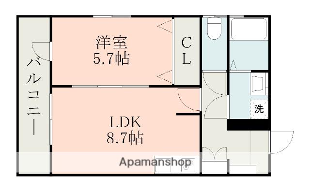 INDIGO BASE(1LDK/1階)の間取り写真