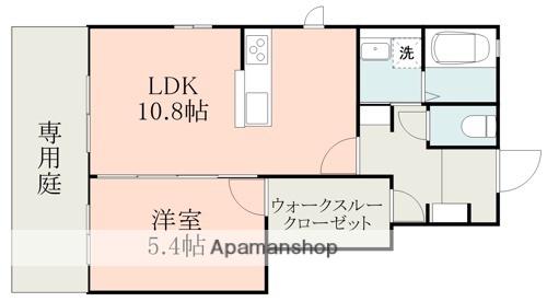 ハイムレトア(1LDK/1階)の間取り写真