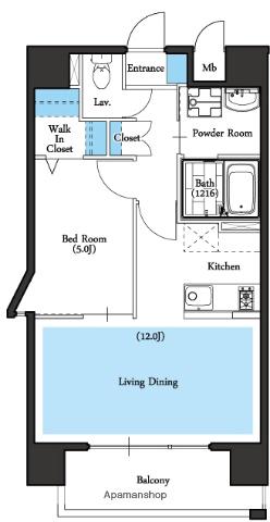 PARK RIBLANC(1LDK/8階)の間取り写真