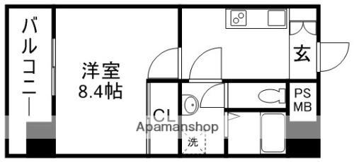 PRENDRE本山(1K/3階)の間取り写真