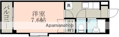 KSHOUSE(1K/2階)の間取り写真