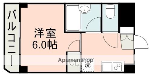 カミニート(1K/3階)の間取り写真