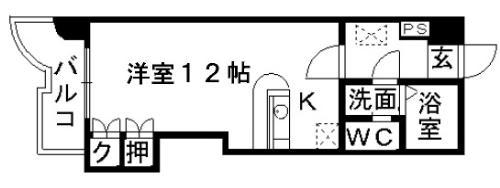 コートハイムPAL(ワンルーム/4階)の間取り写真