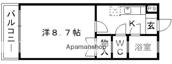 B-FLAT北千反畑(1K/2階)の間取り写真