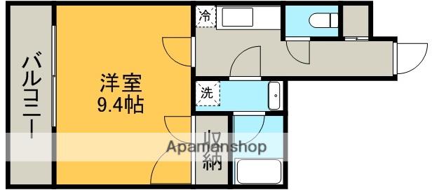 メイン石井(1K/4階)の間取り写真