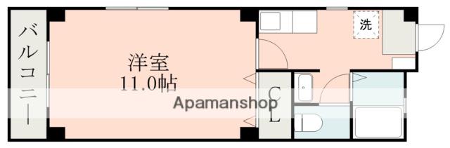 ラフォーレⅡ(1K/1階)の間取り写真