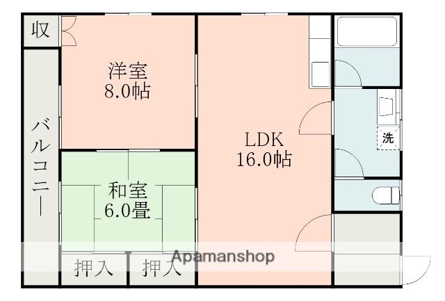 リーベンハイム(2LDK/2階)の間取り写真