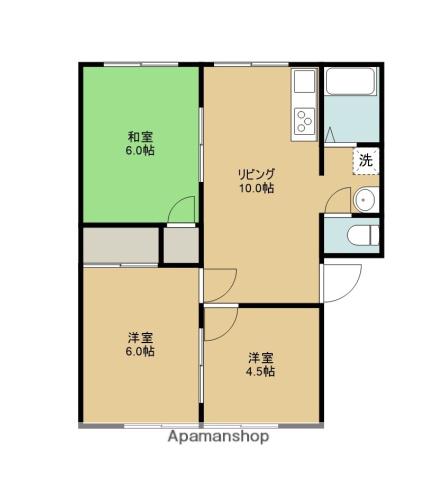 アーバン月出(3LDK/2階)の間取り写真